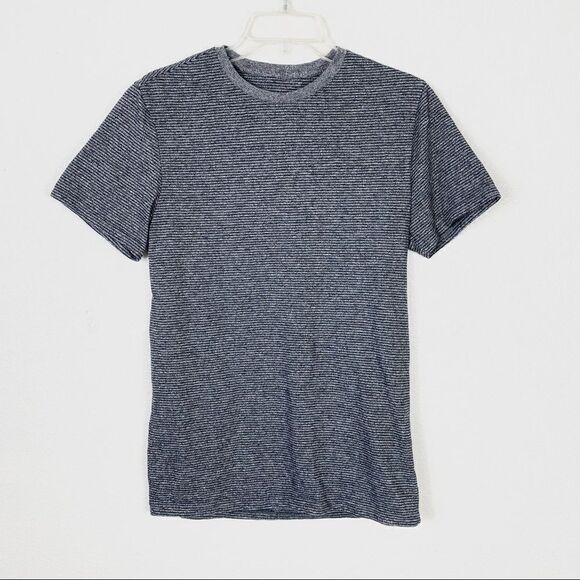 Goodfellow Target Grey & Black Striped Standard Fit Tshirt - Picture 1 of 4